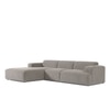 Sophisticated Wood Right Aligned 3-Seater With Upholstery Non Storage Sofa In Grey Colour