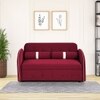 Jayen  Pull Out Sofa cum Bed  in Maroon Colour