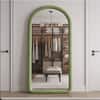 The Artment Unbreakable Green Arch Puff Floor Mirror (160 x 50) cm