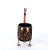 Desert Art Metal Handpainted Yellow Deer Pen Stand