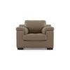 Trissino 1 Seater Premium Italian Leather Sofa In Dark Truffle