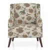 Brando Fabric Arm Chair in Rustic Palmette Floral Colour