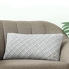 Crest Light Grey Decorative Cushion Cover 12X20 Inches