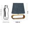 Devansh Blue Jute Table Lamp With Wood Natural Base -13