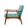 Armari Solid Wood Arm Chair in Sea Green Color