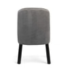 Rosslyn wood Dining Chair in Iron Grey Velvet Upholstery with MAHAGONY FINISH