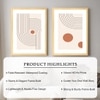 Boho Geometric Abstract Set of 2 Framed Posters Wall Art 45x60 cm