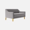 Fame Velvet 2 Seater Sofa in Grey Colour