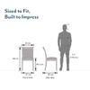 Dalla Solid Wood Dining Chair Set Of 2 In Beige Colour