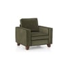 Apollo Neo  High Back 1 Seater  Fabric Sofa In Deep Olive Velvet Colour