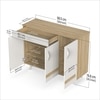 Bluewud Kaspen Engineered Wood Shoe Racks In European Oak & White Finish