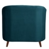 Nilo Velvet 1 Seater Sofa Teal in Blue Colour
