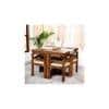 Kingston Sheesham Wood Accent 4 Seater Dining Table Set