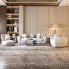 Opus 2 Seater Fabric Sofa in Dusk Grey Colour