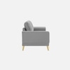 Nency Velvet 3 seater Sofa Grey