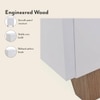 Oslo Engineered Wood Bedside Table in White Finish