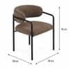 Nova Dining Chair in Brown Velvet