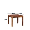 Delmonico 4 Seater Dining Set In Warm Walnut Finish