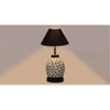 Alison Black cotton Glass Table lamp with Iron Base
