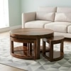 Queens Sheesham Wood Accent Coffee Table Set With 4 Stools