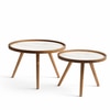 Marwood Round Table Set of 2 by De Maison Decor in Classical Design in White Finish