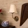 Devansh Metal Electric Wall Light in Gold Colour with Orange Shade Count of 2 Lights