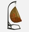 Zermatt Wicker Swing In Beige And Brown Color