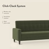 Salford 3 Seater Click Clack Sofa Cum Bed In Moss Green Colour