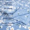 Blue Floral 4 Pcs Comforter Set With Queen Size Bedsheet With 2 Pillow Covers