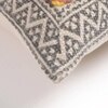 Hand Block Printed Geometric Bordered Cotton Cushion Cover