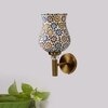 Devansh Metal Electric Wall Light in Gold Colour with Multi Shade Count of 1 Light