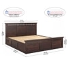 Madhvi Solid Wood Size Bed In Box Storage Bed In Provincial Walnut Finish