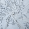 Noir Black & White Floral 330 TC Cotton Flat Super King Size Bedsheet with 2 Pillow Covers – Threads