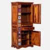 Rangrez Sheesham Wood Bar Cabinet in Honey Oak Finish