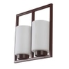 Eliante Modern Wall Lights Mild Steel & Glass Material Dark Wood & White Finish