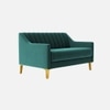 Fame Velvet 2 Seater Sofa in T Blue Colour