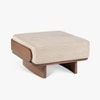 Anish Solid Wood Ottoman in Brown Colour