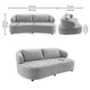 Henry Velvet 3 Seater Sofa Grey Color