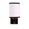 Devansh Solid Wood Electric Wall Light in White Colour with White Shade Count of 1 Light