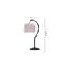 Grey cotton Curvy table lamp with Iron Base (SP06)