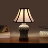 Devansh Multi Cotton Shade Lamp With Wood & Mosaic Glass Base For Decoration/Office/Home/Gifting/Study For Decoration/Office/Home/Gifting/Study