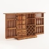 Parquet Sheesham Wood Bar Cabinet In Teak Finish