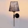 Devansh Metal Electric Wall Light in Black Colour with Blue Shade Count of 1 Light