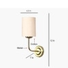 Devansh Metal Electric Wall Light in Gold Colour with off-white Shade Count of 1 Light
