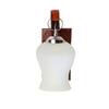Devansh Solid Wood Electric Wall Light in Brown Colour with White Shade Count of 1 Light