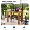 Spydercraft Spacio Modern Study Table in Noce Lyon Finish