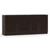 Bennis 21 Pair Shoe Rack in Dark Walnut Finish