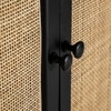 Daisen Solid Mango Wood Sideboard with 4 Door in Black Finish