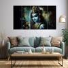 The Castle Decor Krishna Ji Wall Painting Wooden Framed 27x48 Inch (Style 32)