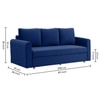 Melano 3 Seater Pull Out Sofa cum Bed  in Navy Blue Colour